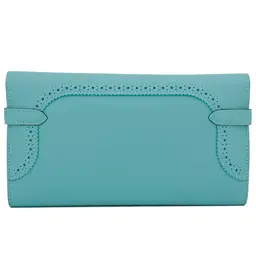 HERMÈS Kelly Wallet in Blue Atoll Swift leather with Palladium  hardware-Ginza Xiaoma – Authentic Hermès Boutique
