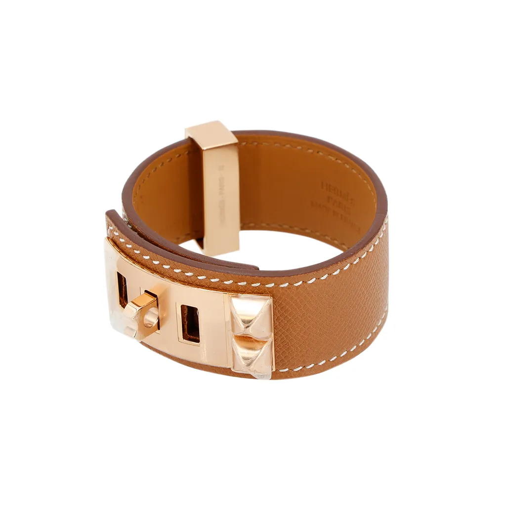 エルメス HERMES コリエドシアン 新品未使用 シルバー ブラウン T刻印  