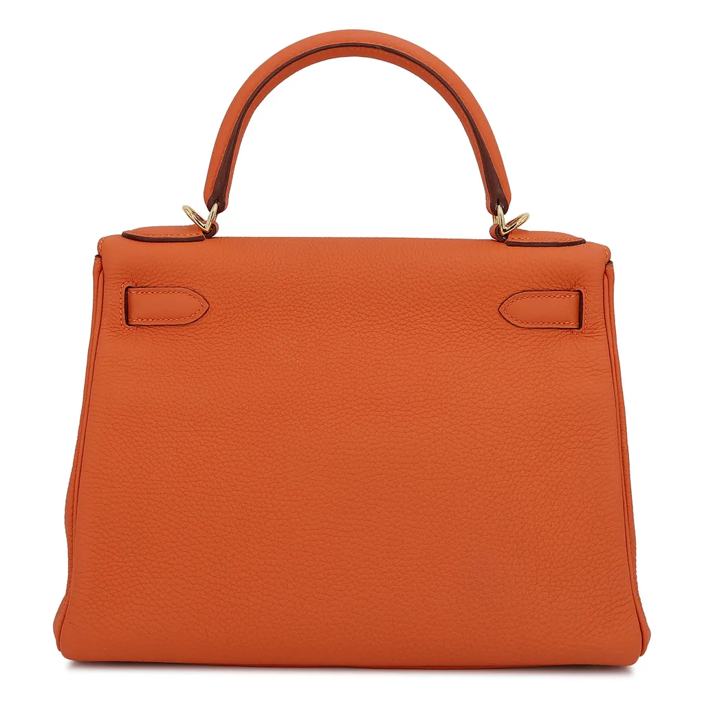 3B233/エルメス/ビニールケリー/オレンジ/限定/HERMES どぎつかっ