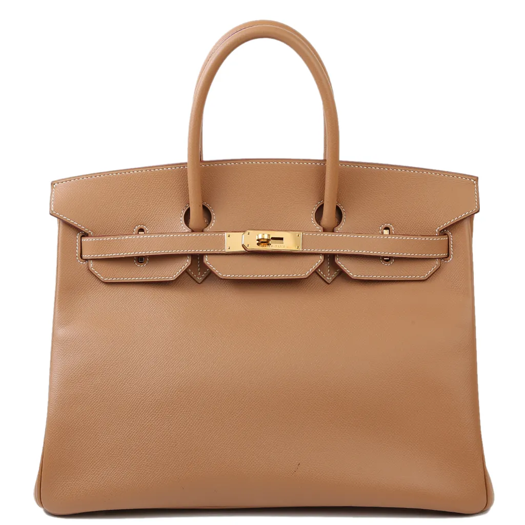 HERMÈS Birkin 35 handbag in Natural Epsom leather with Gold hardware 