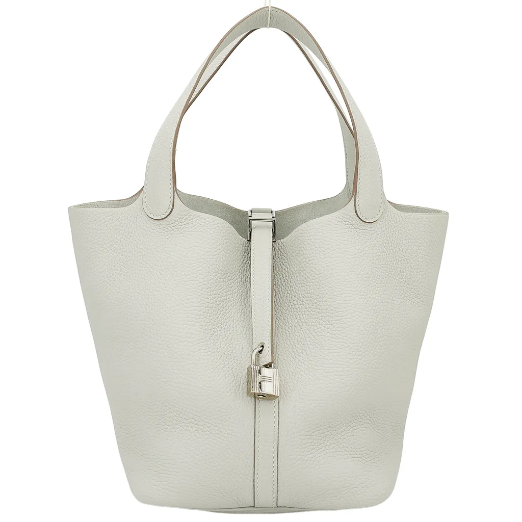 HERMÈS エルメス ピコタンロックMM グリパール トリヨン シルバー金具  