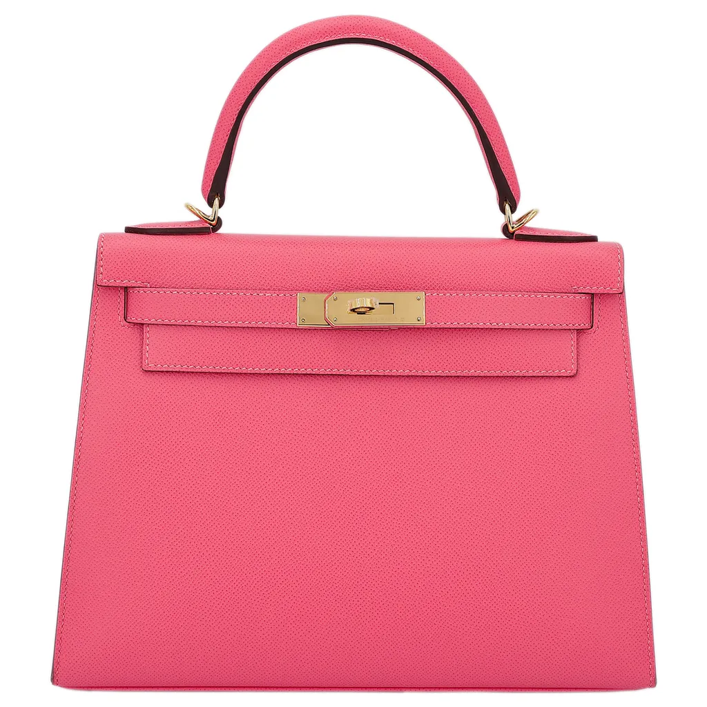 HERMÈS エルメス ケリー28 ローズアザレ エプソン ゴールド金具 D刻印
