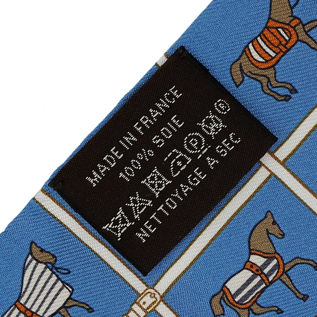 HERMÈS エルメス ツイリー 馬着 ブルー