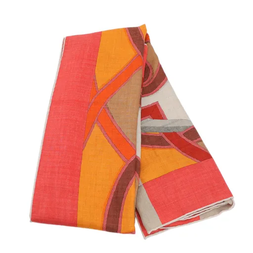 HERMÈS Carre 140 Scarf L'Instruction du Roy Bayadere shawl in Red and ...