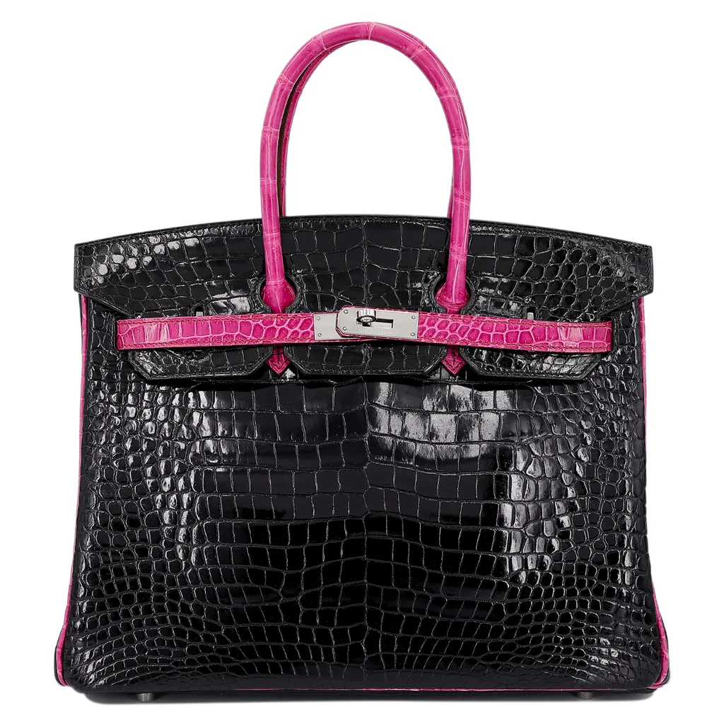 Birkin 35 HSS Black (89) Rose Purple (L3)