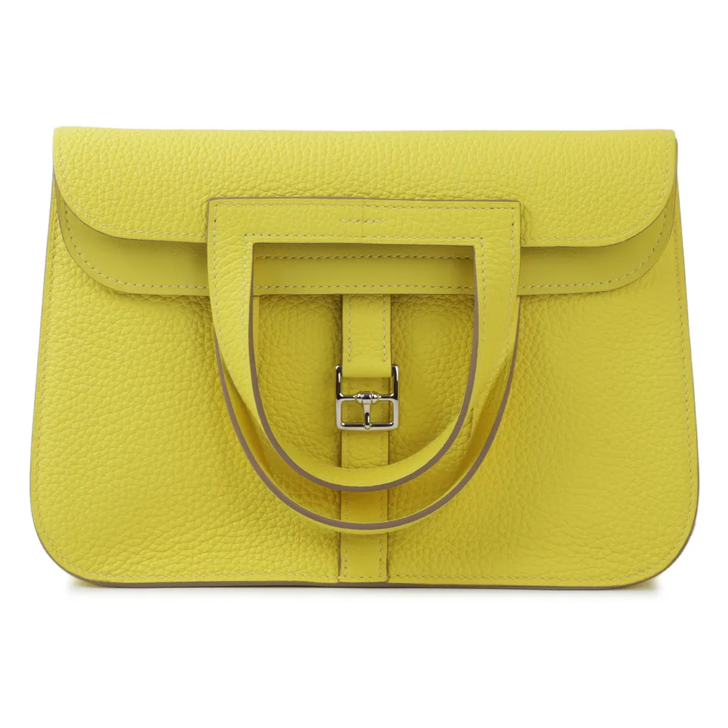HERMÈS エルメス アルザン25 ライム トリヨン シルバー金具 U刻印