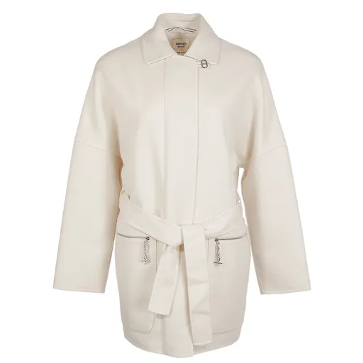 Belted Coat White