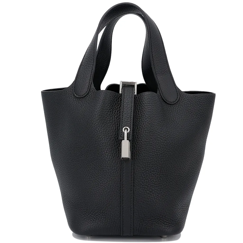 HERMÈS エルメス ピコタンロック PM ブラック トリヨン シルバー金具 B刻印 