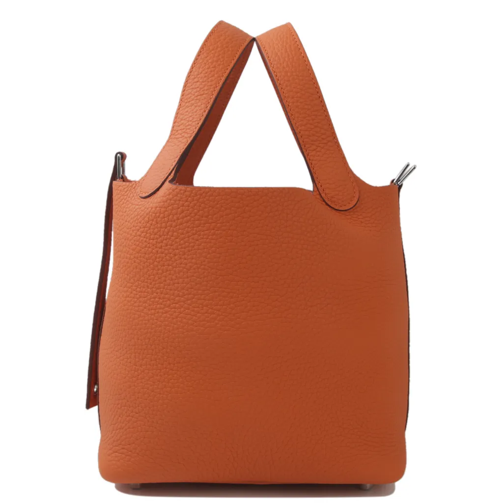 美品 HERMES ピコタンロック PM オレンジ ねい きめ細かい しなやかな 