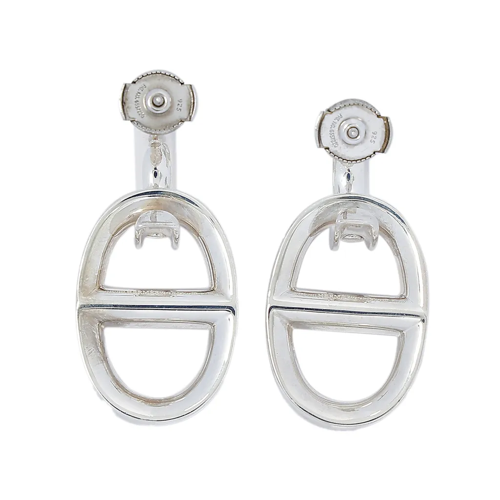 HERMÈS エルメス シェーヌダンクル レスポンス ピアス シルバー925 