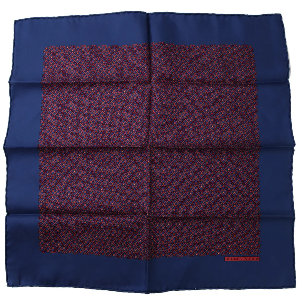 Petit Carre handkerchief Navy & Red
