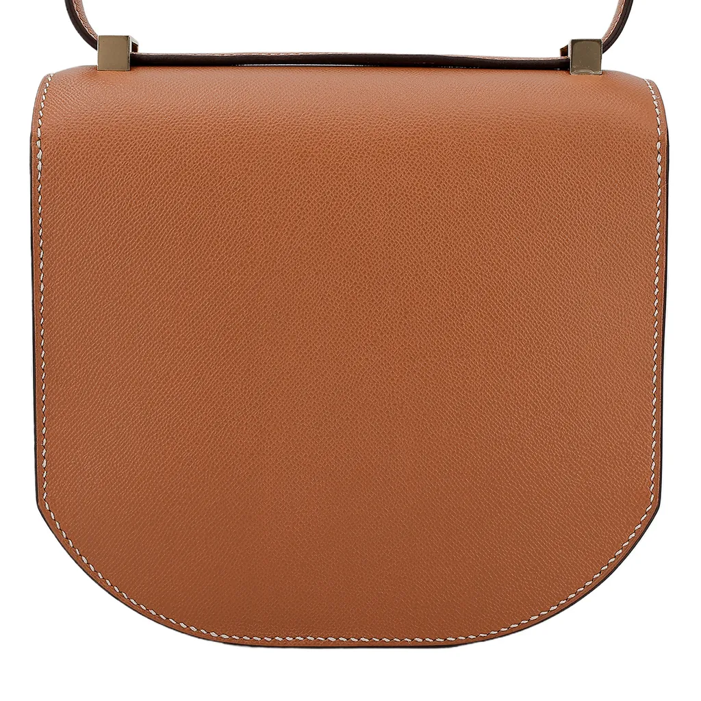 HERMÈS Mosaique Mini shoulder bag in Gold Madame leather with Gold 