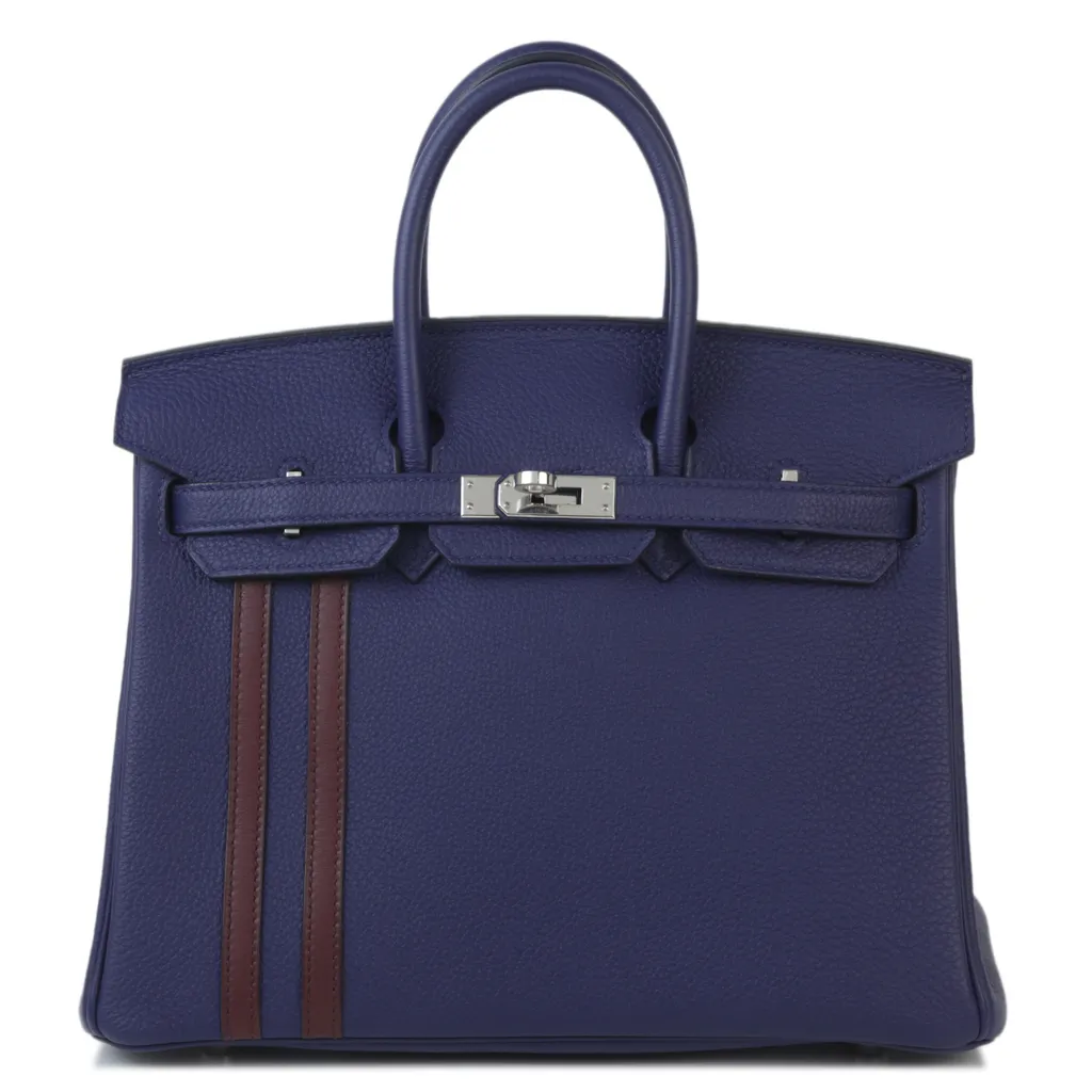 Birkin 25 Officier Bleu Encre (M3) Bordeaux (57)