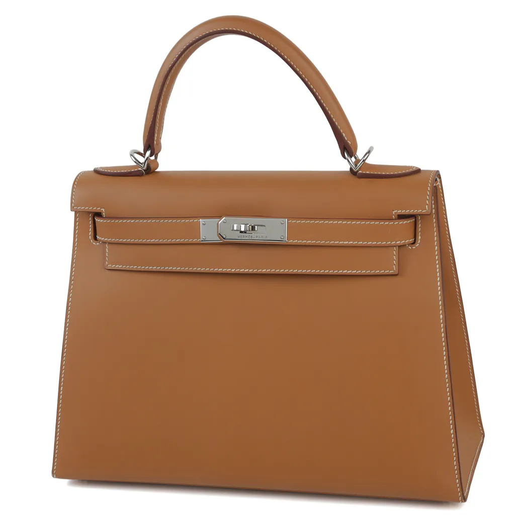 ランク A HERMÈS エルメス ケリー28 セリエ ナチュラル ヴォー 