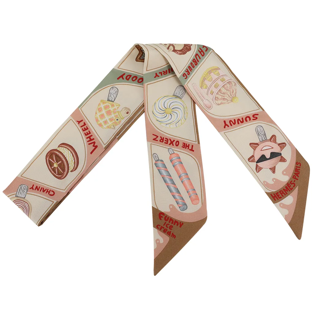 ランク NS 未使用品 HERMÈS エルメス ツイリー ファニーアイスクリーム  