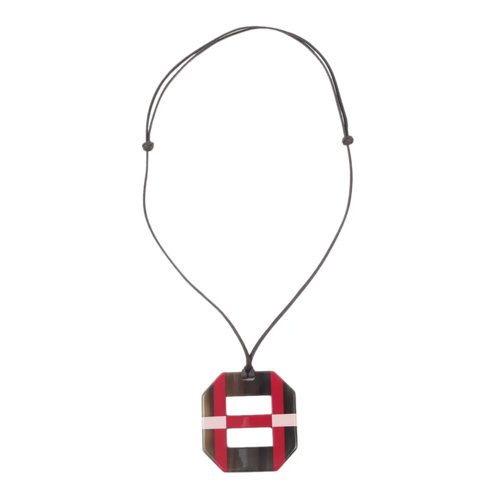 Opus Octagonal 吊墜 紅色 粉色