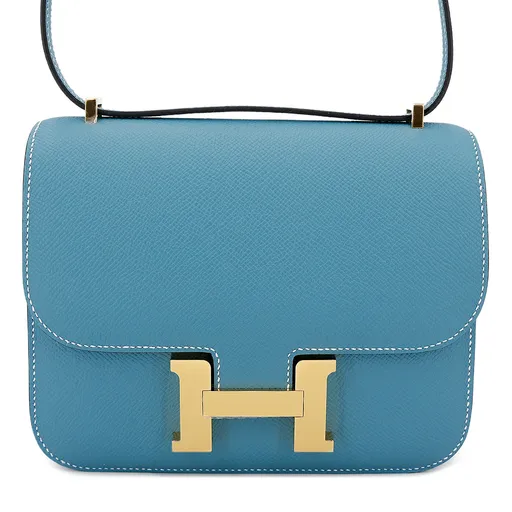 Brand New ( Rank N ) HERMÈS Constance Mini New Bleu Jean (D2) Epsom ...