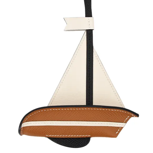 Brand New ( Rank N ) HERMÈS Charm Sail 24 Toffee (1H) Nata (I2 