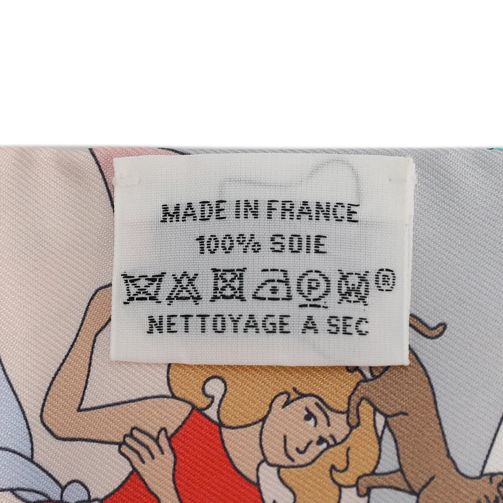 ランク NS 未使用品 HERMÈS エルメス ツイリー 空飛ぶカレ グレー  