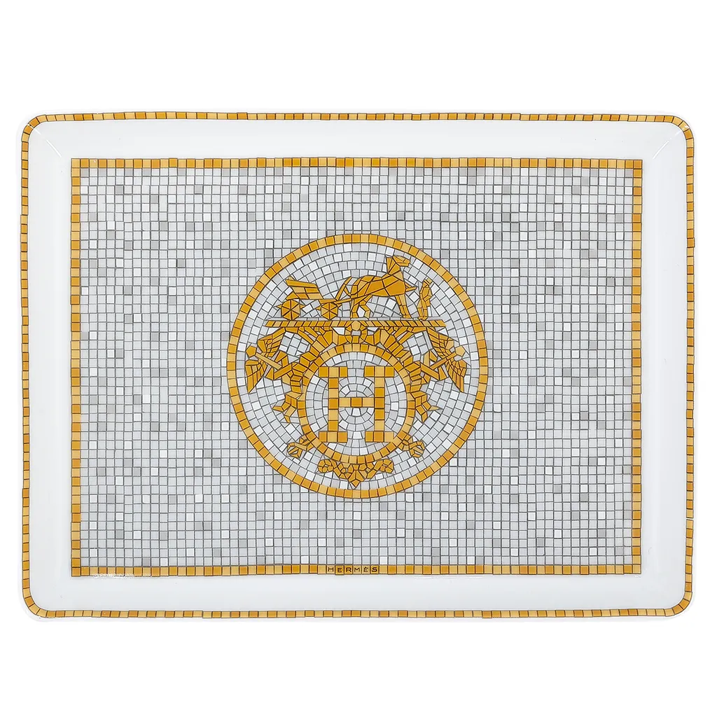 Mosaique au 24 金托盤 黄色 橙色 灰色 白色