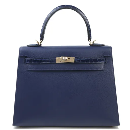 Kelly 25 Touch Sellier Bleu Saphir (73)