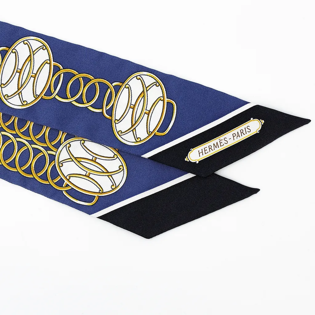 ランク N 新品 HERMÈS エルメス ツイリー リフト・プロフィール ブルー  