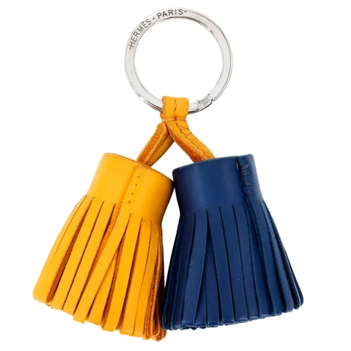 Carmen Uno-Dos key ring Jaune Ambre (9D) Bleu Saphir (73)