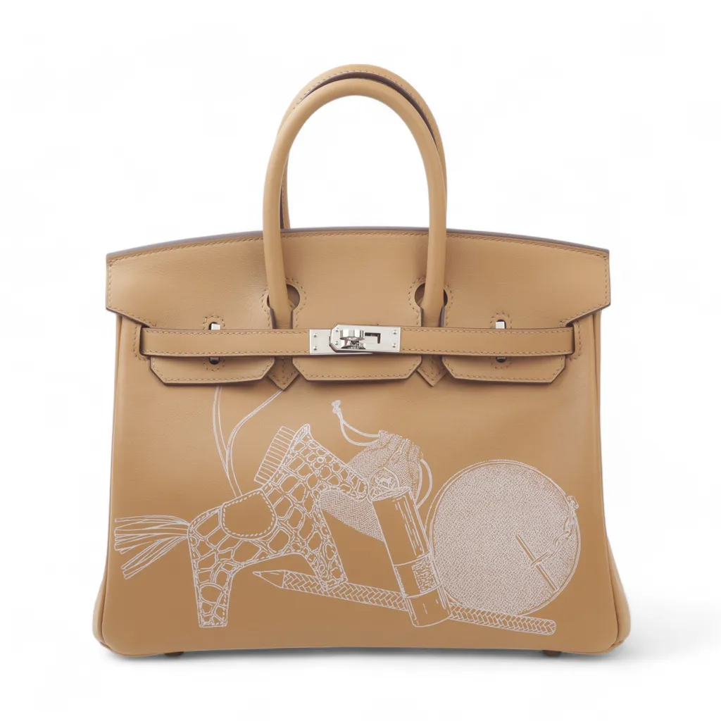 Birkin 25 In & Out Biscuit (4B)