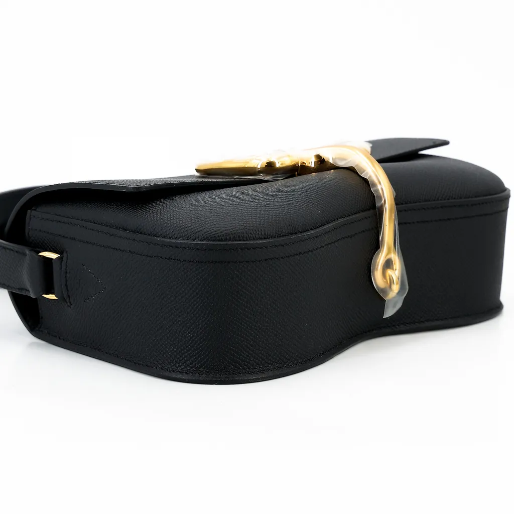 Brand New ( Rank N ) HERMÈS Della Cavalleria Elan Black (89) Epsom 