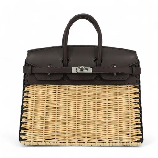 Birkin Picnic 25 Natural (27) Rouge Sellier (0G)