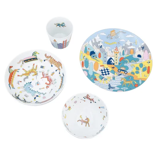 Epopee Set of 4 Pieces White Multi-color