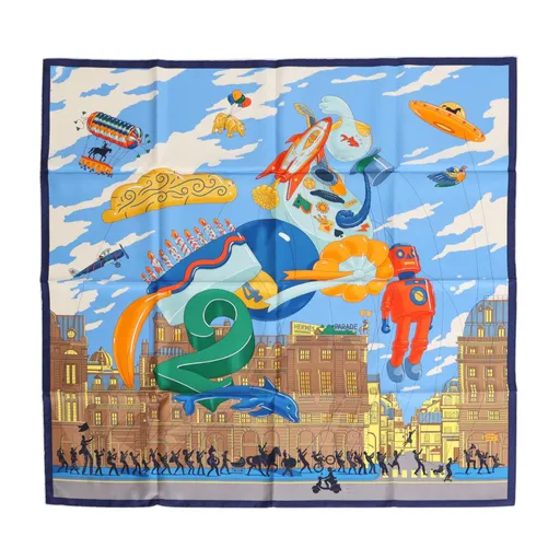 Carre 90 scarf Parade Blue