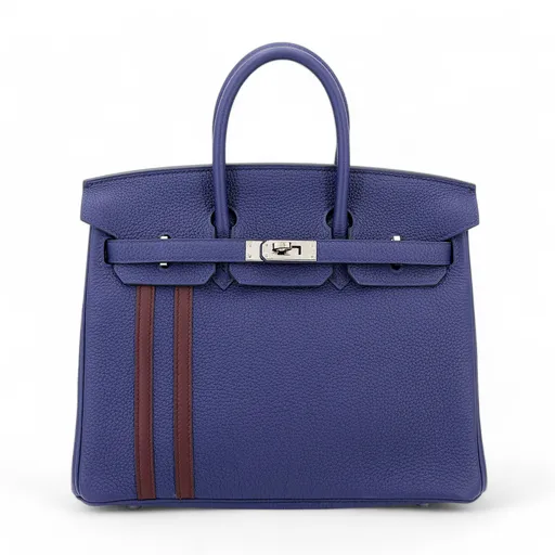 Birkin 25 Officer Bleu Encre (M3) Bordeaux (57)