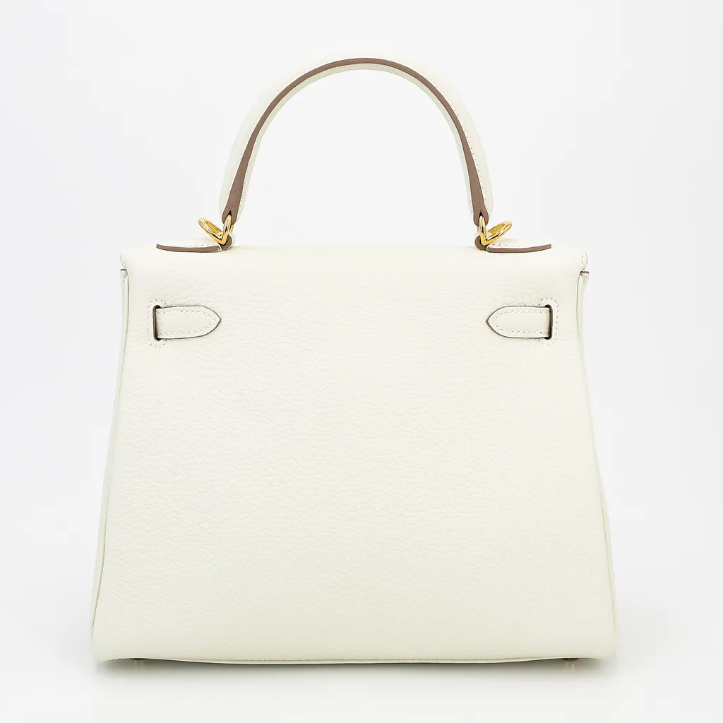 ランク N 新品 HERMÈS エルメス ケリー25 マッシュルーム (0T) トゴ  