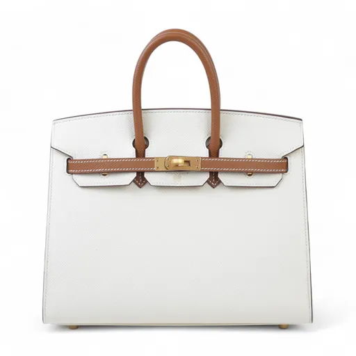 Birkin 25 Sellier  Craie (10) Gold (37)