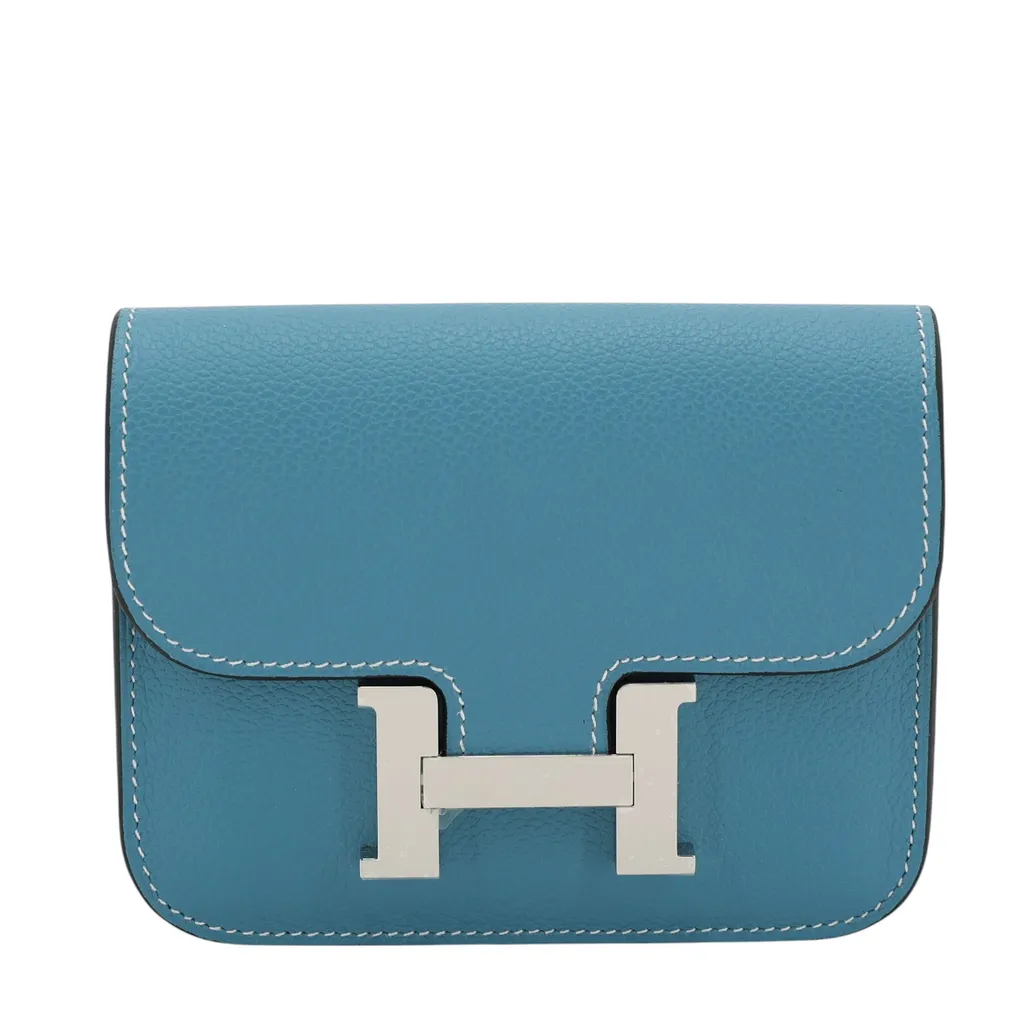 Constance Slim Wallet New Bleu Jean (D2)