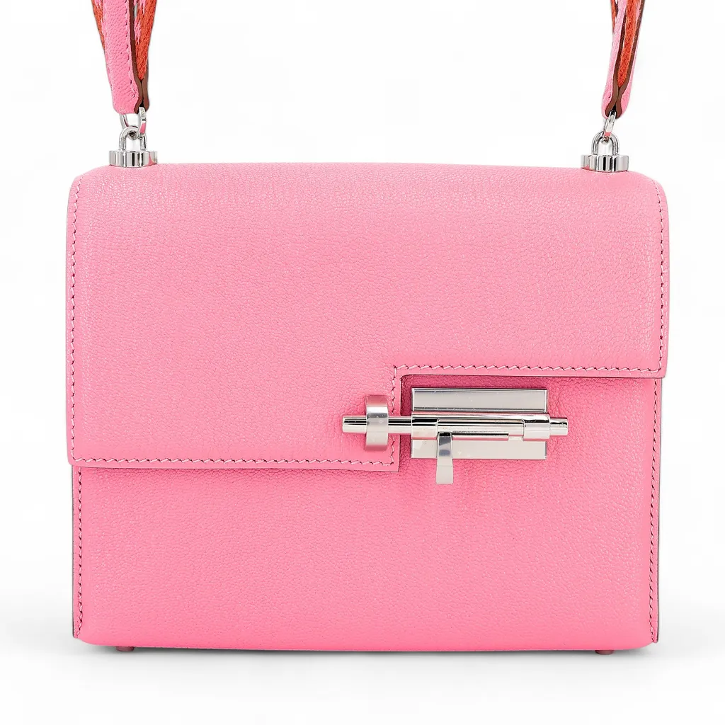 ROSE HERMES 未使用 Unused ( Rank NS ) HERMÈS Verrou Mini Rose Confetti (1Q