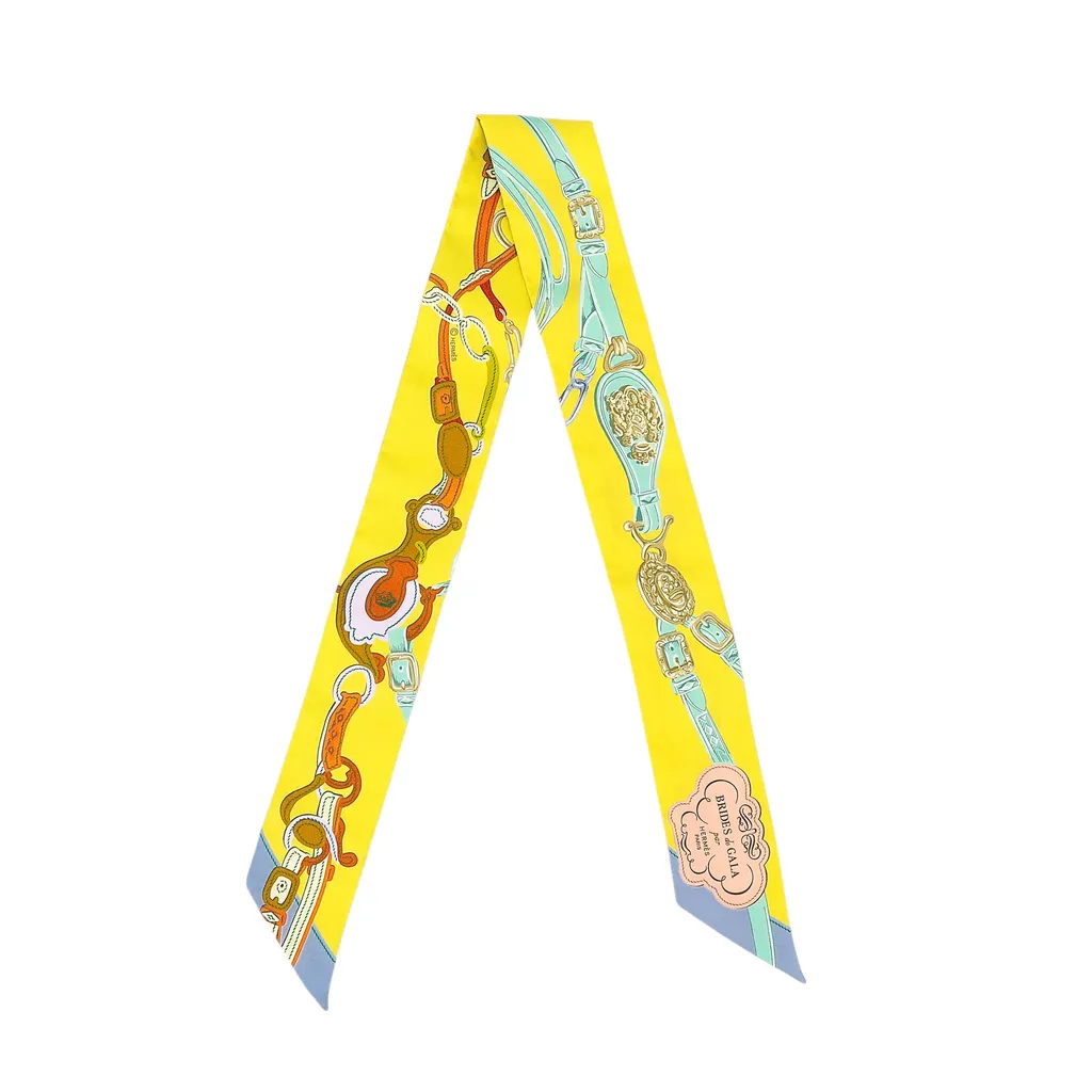 こめこ出品　 HERMES ツイリー　イエロー HERMES ツイリー イエロー