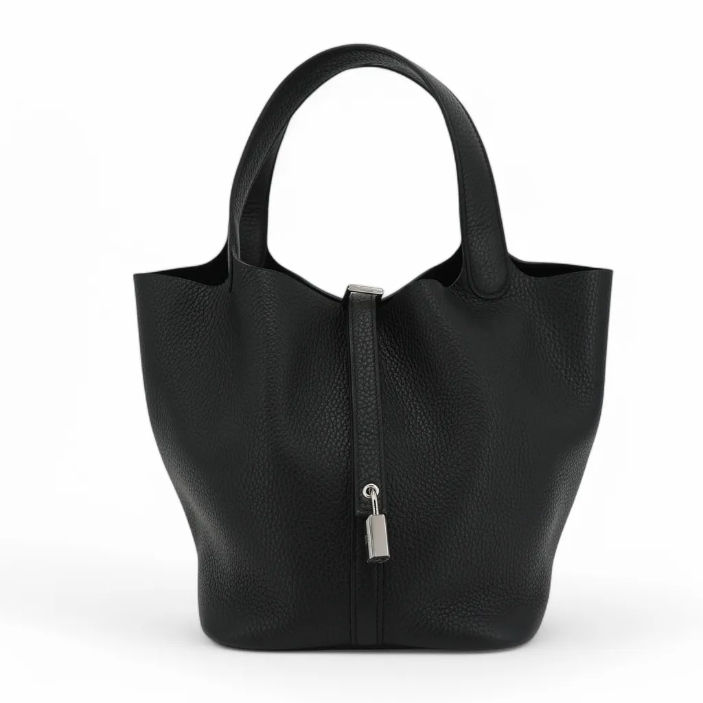 ランク NS 未使用品 HERMÈS エルメス ピコタンロックMM ブラック