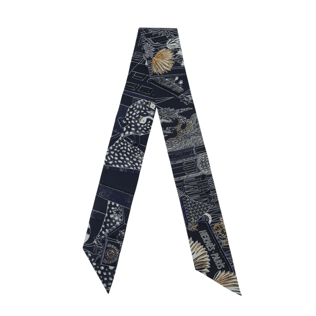 Twilly Scarf Anima Polis Navy (7U)