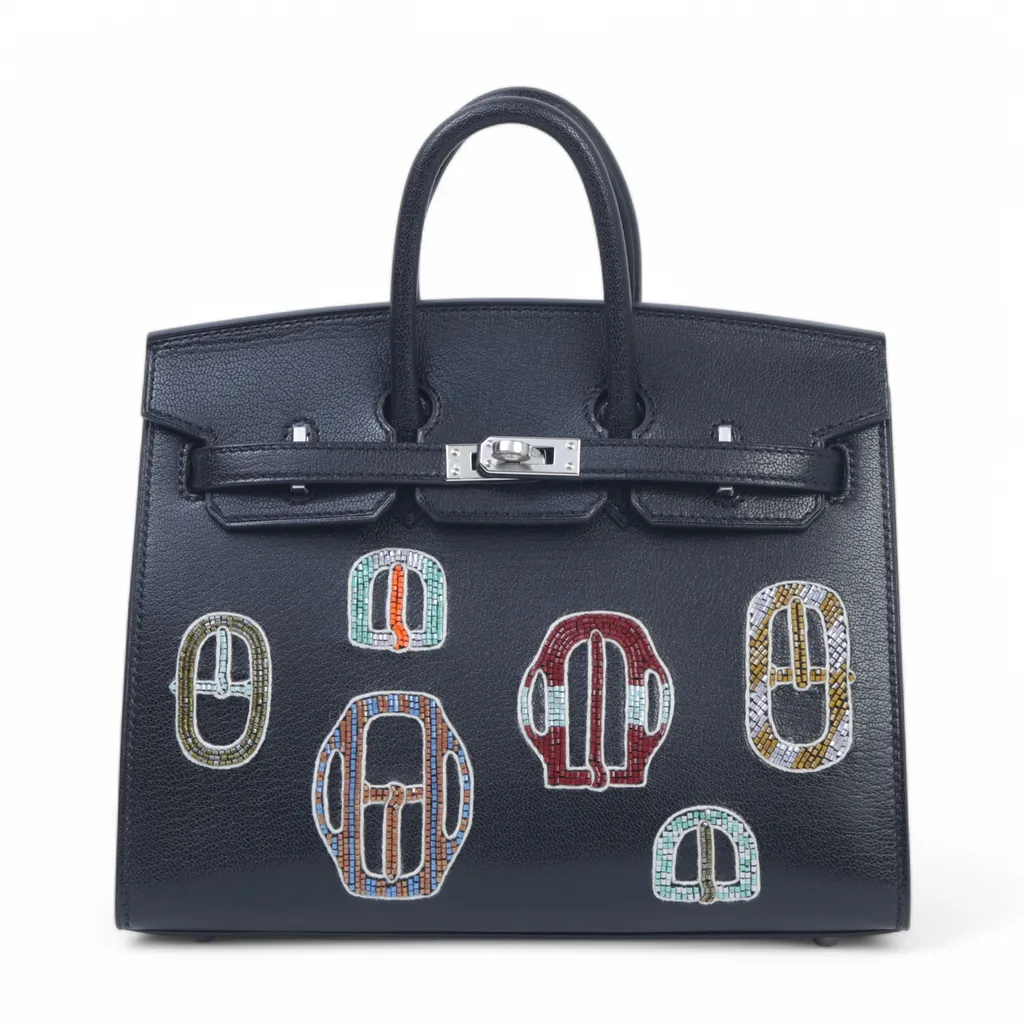 Birkin 20 Bouclerie Moderne Casaque Black (89) Multi-color