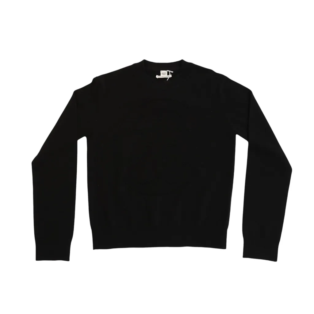 Cashmere "H Lift" long-sleeve sweater Black