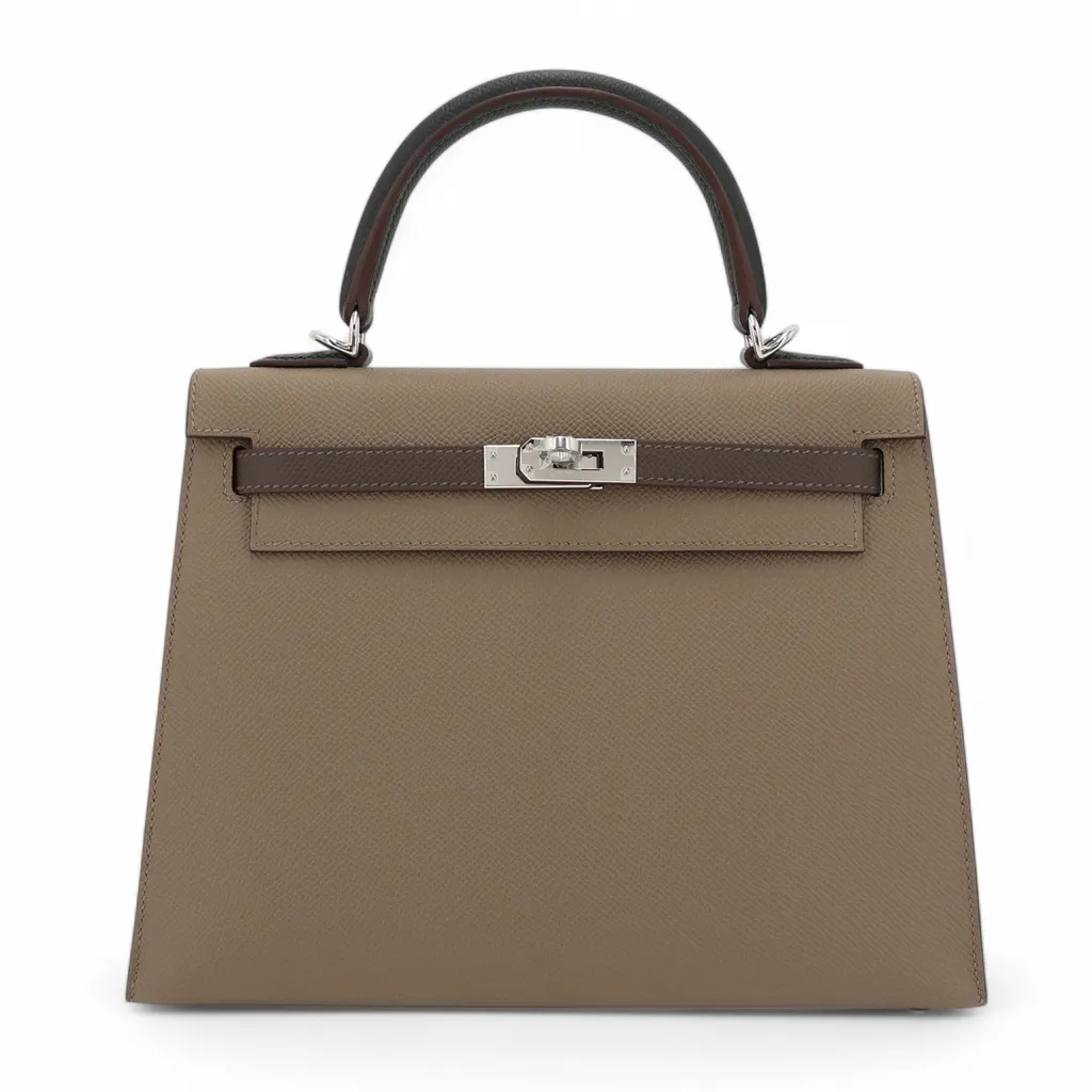 Kelly 25 Sellier Etoupe (18) Ecorce (4C) Black (89)