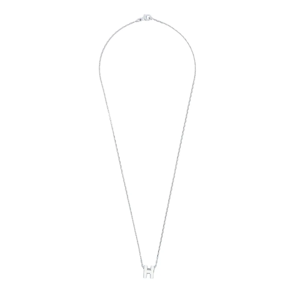Brand New ( Rank N ) HERMÈS Mini Pop H pendant White (01