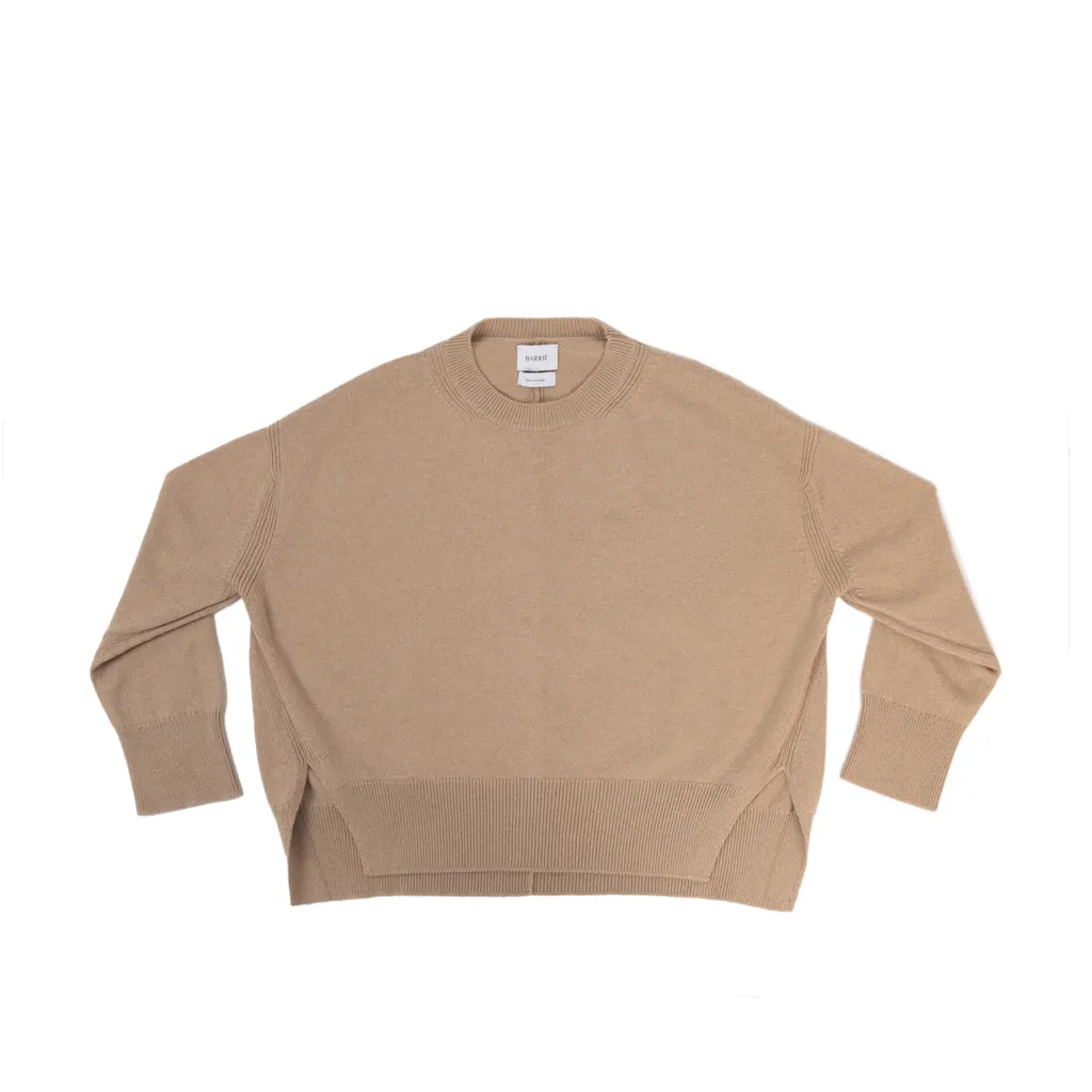 BARRIE Iconic oversized cashmere jumper ベージュ