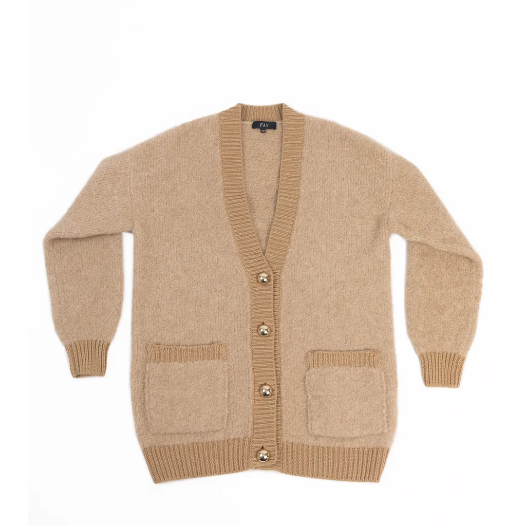 FAY Bouclé Cardigan ベージュ