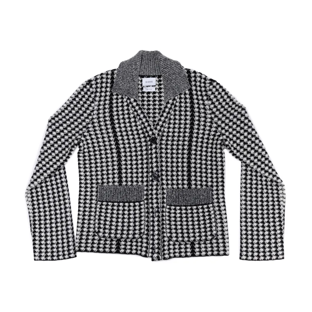 Barrie Houndstooth blazer Black White