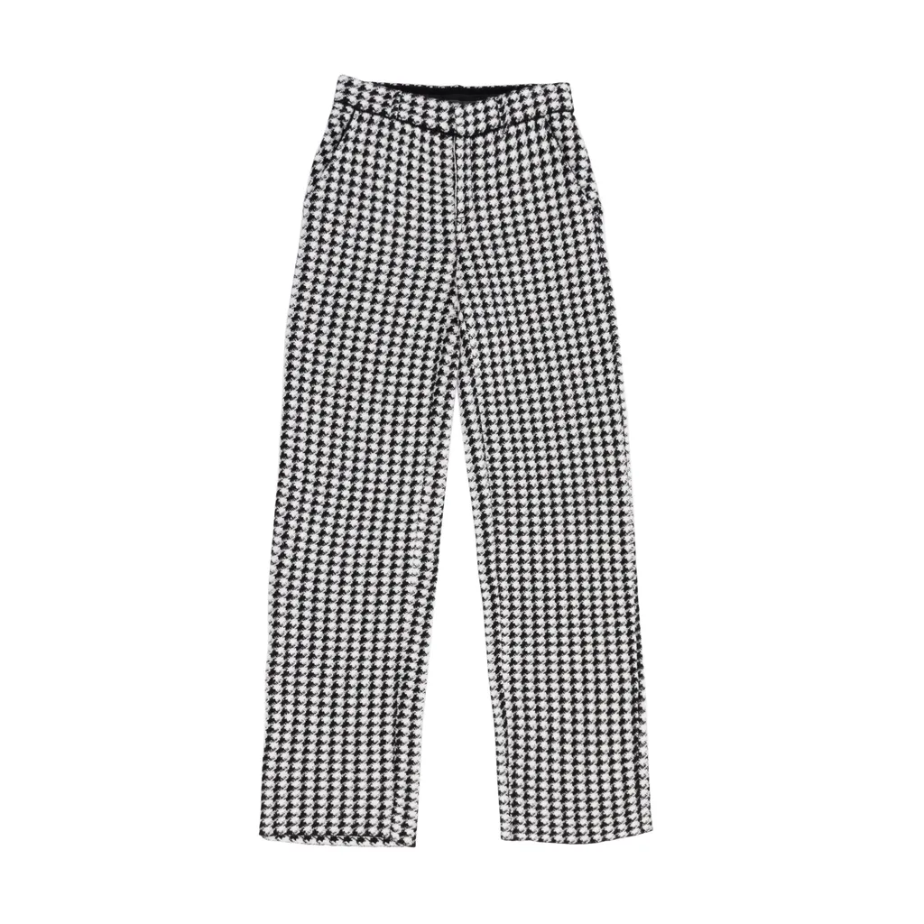 Barrie Houndstooth-print trousers Black White