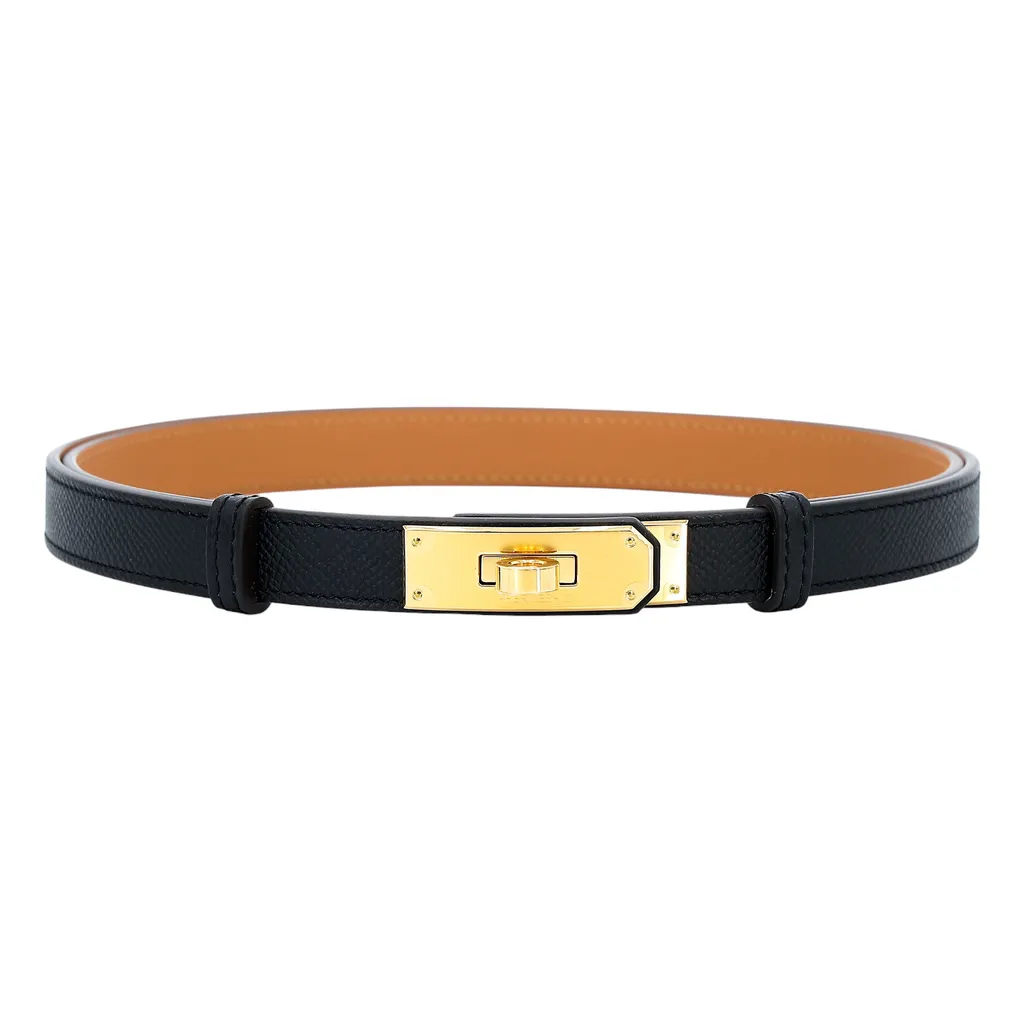 ランク N 新品 HERMÈS エルメス ケリーベルト ブラック (89