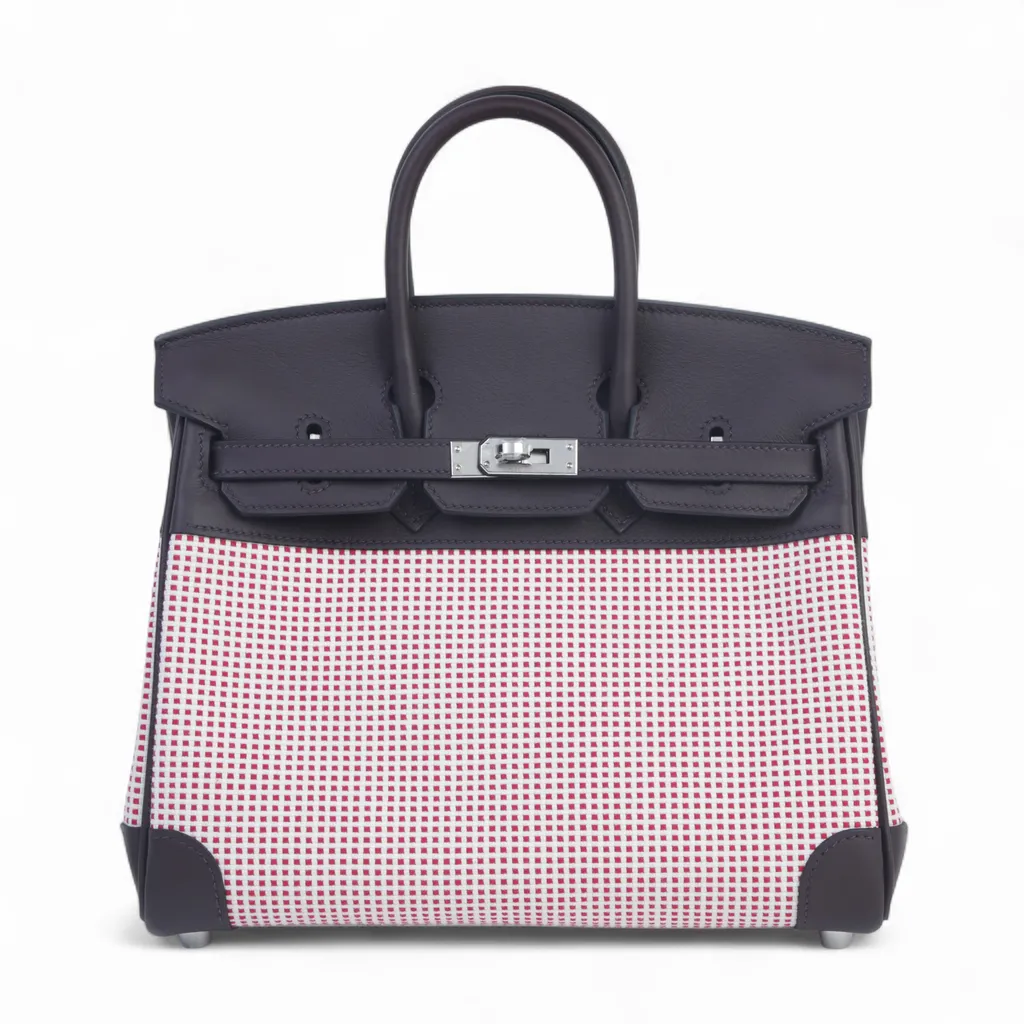 Birkin 25 Ecru Framboise (90)